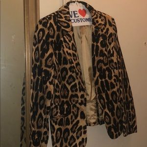 Leopard print blazer